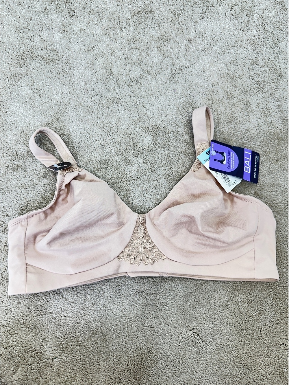 Four New Bali Bras 38C Wire Free Adjustable Strap Hook & Eye Back Cool Comfort - Picture 9 of 15